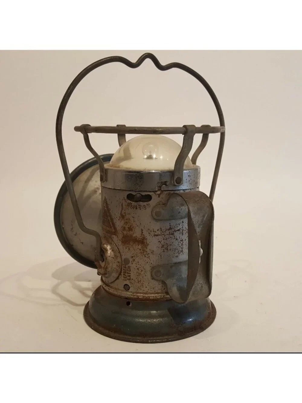 Vintage Delta Powerlight Double Clear Globe Railroad Lantern Train Lamp Light